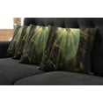 thumbnail image 2 of Ambesonne Forest Throw Pillow Cover 4 Pack, Sunbeam Moss Tree Bodies, 16", Olive and Army Green, 2 of 6
