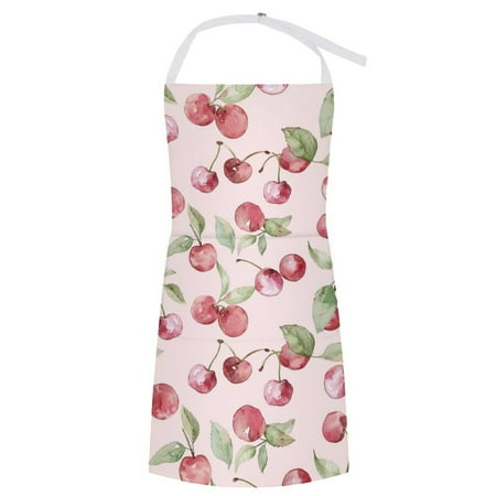 

ZZZHY Watercolor Cherry Delight-1170 Apron with Pockets Adjustable Aprons for Men/Women Waterproof Chef Aprons for Kitchen Gardening Cooking BBQ Baking Halloween Thanksgiving Christmas
