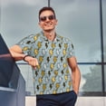thumbnail image 4 of Lsque Lightning Bolts Pattern Golf Shirts for Men Dry Fit Print Moisture Wicking Performance Short Sleeve Polo Shirt-Large, 4 of 6