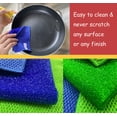 thumbnail image 2 of 16-Pack Reusable, Scrub Dish Cloth –Non-Scratch Microfiber Scrubber, Planet-Friendly, Easy Rinsing, Quick Dry, Dishwasher Safe Cloth for Kitchen & Household, 6 x 6 Inch, Blue & Green Assorted, 2 of 6