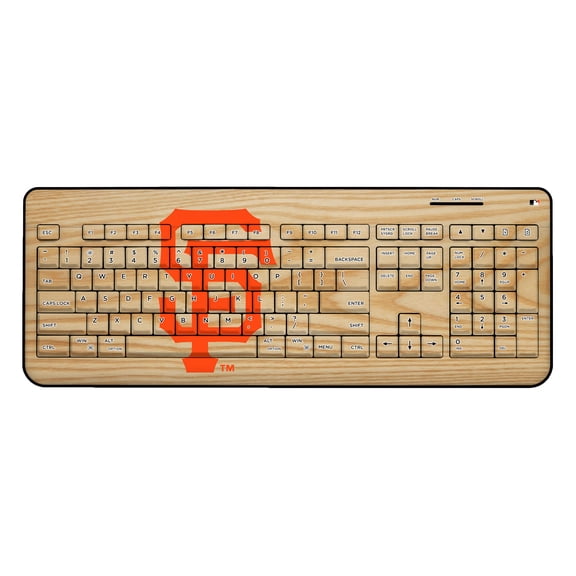 San Francisco Giants Wood Print Wireless USB Keyboard