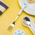 thumbnail image 2 of 1set Stainless Steel Cat Claw Spoon and Fork Set with Storage Case - Portable Outdoor Tableware with Creative Plastic Handle - Perfect for Cats and Cat Lovers, 2 of 4