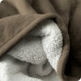 thumbnail image 4 of Bare Home Couverture de Lit en Sherpa Pelucheuse - Duveteuse et Douce - Réversible - Légère - Lit Simple/simple TG, Taupe, 4 of 7