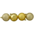 thumbnail image 3 of Northlight Shatterproof 4 Finish Christmas Ball Ornaments 2.5" (60mm) - Vegas Gold - 60ct, 3 of 3