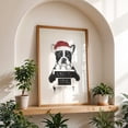 thumbnail image 5 of Xmas Is Coming - Illustration Dog Christmas Humor Black and White Winter Typography Unframed Wall Art Print 40 x 60 inches, 5 of 60