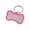 Hot Pink, variant on Klonfd Stainless Steel Engraved Glitter Bone Shape ID Double Custom Text Lightweight Cat Name