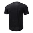thumbnail image 4 of Grandad Collar Henley T Shirt for Men , Men's Smart Half Buttons Tee Slim Fit Collarless Polos T-Shirts Summer Regular Fit Casual Tops Button Up V Neck Pullover Plain Basic Tees Shirt, 4 of 7