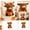 Style A001, variant on Thanksgiving Highland Cow Figurine with Pumpkin & Autumn Leaf Crown, Rustic Farmhouse Fall Tabletop Decor, Cute Highland Cow Harvest Centerpiece for Kitchen Shelf Mantel Holiday Home Decoration