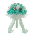 thumbnail image 2 of Clearance Artificial flowers under $5,Artificial And Dried Flower Colors Bridal Bouquet Ribbon Wedding Bouquet Bride Holding Flower PE Rose Bridesmaid Wedding Foam Flowers Rose, 2 of 9