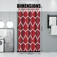 thumbnail image 3 of Red Geometric Shower Curtain, Waterproof Design and Polyester, Quick-Drying, Weighted Hem, Red Fabric Shower Curtains Set for Bathroom W 36 x H 72, Durable and Washable with 8 Hooks, 3 of 5