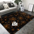 thumbnail image 3 of Area Rugs For Living Room Decor - Halloween orange Spiderweb Creative Soft Anti Slip Throw Washable Rugs 5x7 For Bedroom, Indoor Carpet For Bedroom Living Room 80x58In, 3 of 7