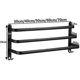 thumbnail image 2 of Toalleros de baño, toalleros negros montados en la pared para ducha y cocina, barras de puerta impermeables con doble gancho, 2 of 5