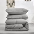 thumbnail image 4 of Cottonight Silver Grey Comforter Set Queen - Soft Breathable Modern Bedding with 2 Pillowcases, Lightweight and Durable, Perfect for Adults, Teens, and All Seasons, 4 of 5