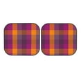thumbnail image 7 of Kll Purple Yellow Buffalo Plaid Windshield Sun Shade 2-Piece Foldable Car Front Window Sunshade For Most Sedans Suv Truck- Medium, 7 of 7
