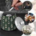 thumbnail image 4 of Yayeee Ashtray with Lid for Cigarette Smokeless Stainless Steel Home Ash Holder, Green Plants, 4 of 7