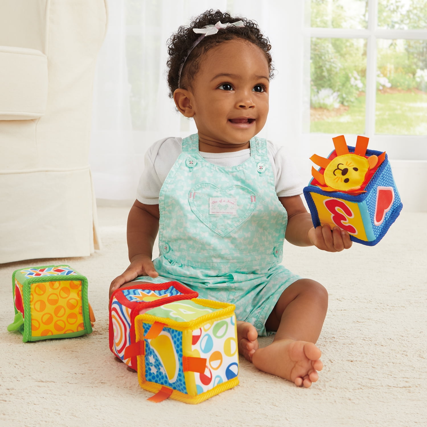 Kidoozie Discovery Soft Blocks for Infants and Toddlers ages 3-18 months; Texture, Shapes and Sounds to Engage the Senses