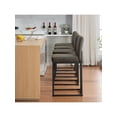 thumbnail image 4 of Ourlova 24 Inch Home Bar Stools 2 Pack Counter Height Bar Stools With Back Modern PU Leather Barstools For Kitchen Island Upholstered Bar Chair With Black Metal Frame Footrest, 4 of 9