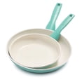 thumbnail image 1 of Greenpan Rio Healthy Ceramic Nonstick 8"" And 10"" Frying Pan Skillet Set Pfas-Free Dishwasher Safe Turquoise, 1 of 9
