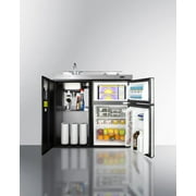 39 Wide All-In-One Kitchenette, stainless steel/black