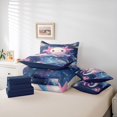 thumbnail image 6 of Manfei Amphibian Axolotl Print 7-Piece Twin Bedding,Cute Animal Bedding Comforter Set,Navy Blue Reversible, 6 of 7