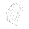 Genuine OE Mercedes-Benz Seat Back Cover - 219-910-35-47-7H91