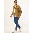 thumbnail image 4 of Chaqueta cortavientos para hombre con cuello levantado y cremallera, bolsillos múltiples, chaquetas cargo Caqui XL Unique Bargains Chaqueta, 4 of 6