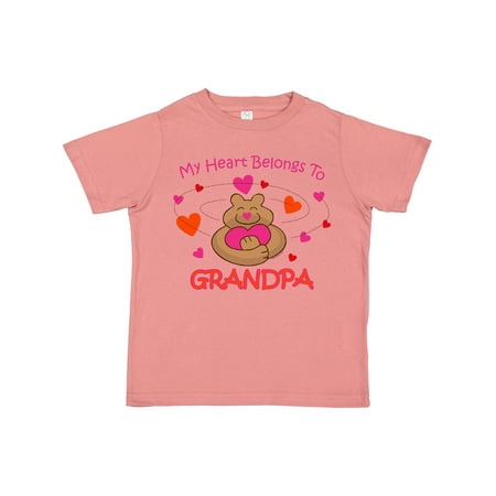 

Inktastic Heart Belongs to Grandpa Gift Toddler Toddler Girl T-Shirt