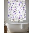 thumbnail image 5 of Purple Spring Floral Sheer Curtains 72 Inch Length 2 Panels Set for Living Room/Bedroom, Pastoral Botanical Watercolor Semi Curtain Sheers Drapes Rod Pocket Curtains Window Treatment Set 52''x72''x2, 5 of 7