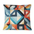 thumbnail image 3 of Designart "Cubic Echoes In Blue Industrial Matrix" Geometric Throw Pillow - Modern Pillow For Couch - Insert And Pillows Covers For Living Room Decor, 3 of 5