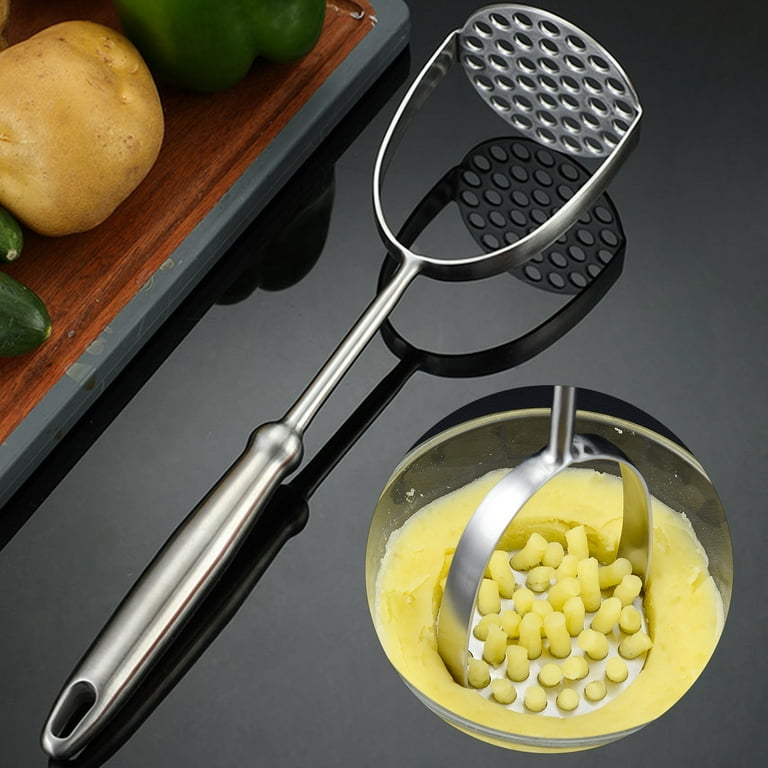 304 Stainless Steel Potato Masher Potato Masher 304 Stainless Steel Long Handle Food Grade Carrot Vegetable Mashing Tool Kitchen Gadgets Anti scalding