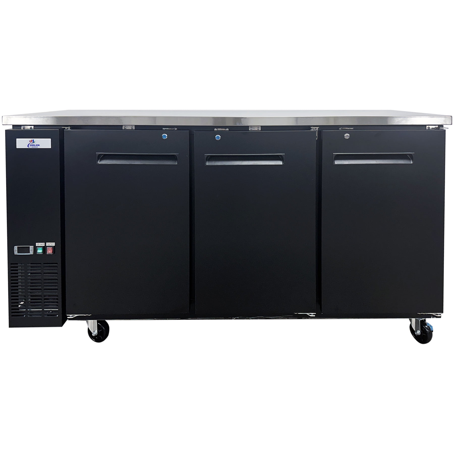 72" Commercial Back Bar Cooler,20Cu.Ft Triple-Door Beverage Refrigerator with LED Lighting & Auto Defrost