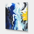 thumbnail image 3 of Designart ' Abstract Blue and Yellow Waves ' Modern Canvas Wall Art Print, 3 of 4