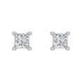 thumbnail image 2 of 1/10 Carat Princess Cut Diamond Stud Earrings in 14K White Gold (I1-I2 Clarity), 2 of 3