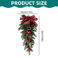 thumbnail image 3 of ​​GiLiling Teardrop Christmas Wreath with Bow and Berry Accents​​ | Artificial Garland with Nut Branches for Xmas Front Door and Wall Decorations with Traditional Holiday Charm, 3 of 9