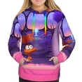 thumbnail image 2 of Lsque inside out 2 Pattern Casual Women's Hoodie,Hooded Sweatshirt with Kangaroo Pocket,Pullover Hoodie with Eye-catching Drawstrings-Medium, 2 of 8