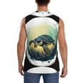 thumbnail image 4 of Bixox Men's Watercolor Turtle3 Printed Shirt Sleeveless Fitness Tank Top-Medium, 4 of 7