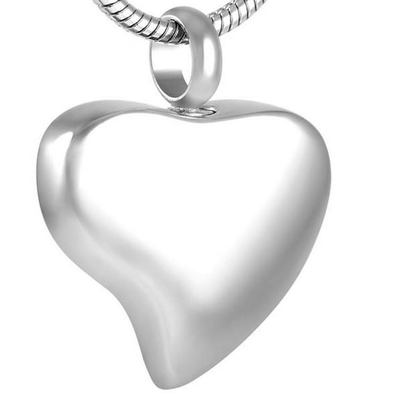 Small Heart Cremation Urn Necklace for Ashes Stainless Steel Memorial Ash Pendant Keepsake Jewelry