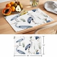 thumbnail image 6 of Watercolor Birds Placemats Set of 12 Tropical Animal Green Grass Place Mats Indoor Wipeable Table Mats Washable Cloth Dining Table Placemats for Kitchen Holiday Party Home Decor 13x19 Inch, 6 of 9