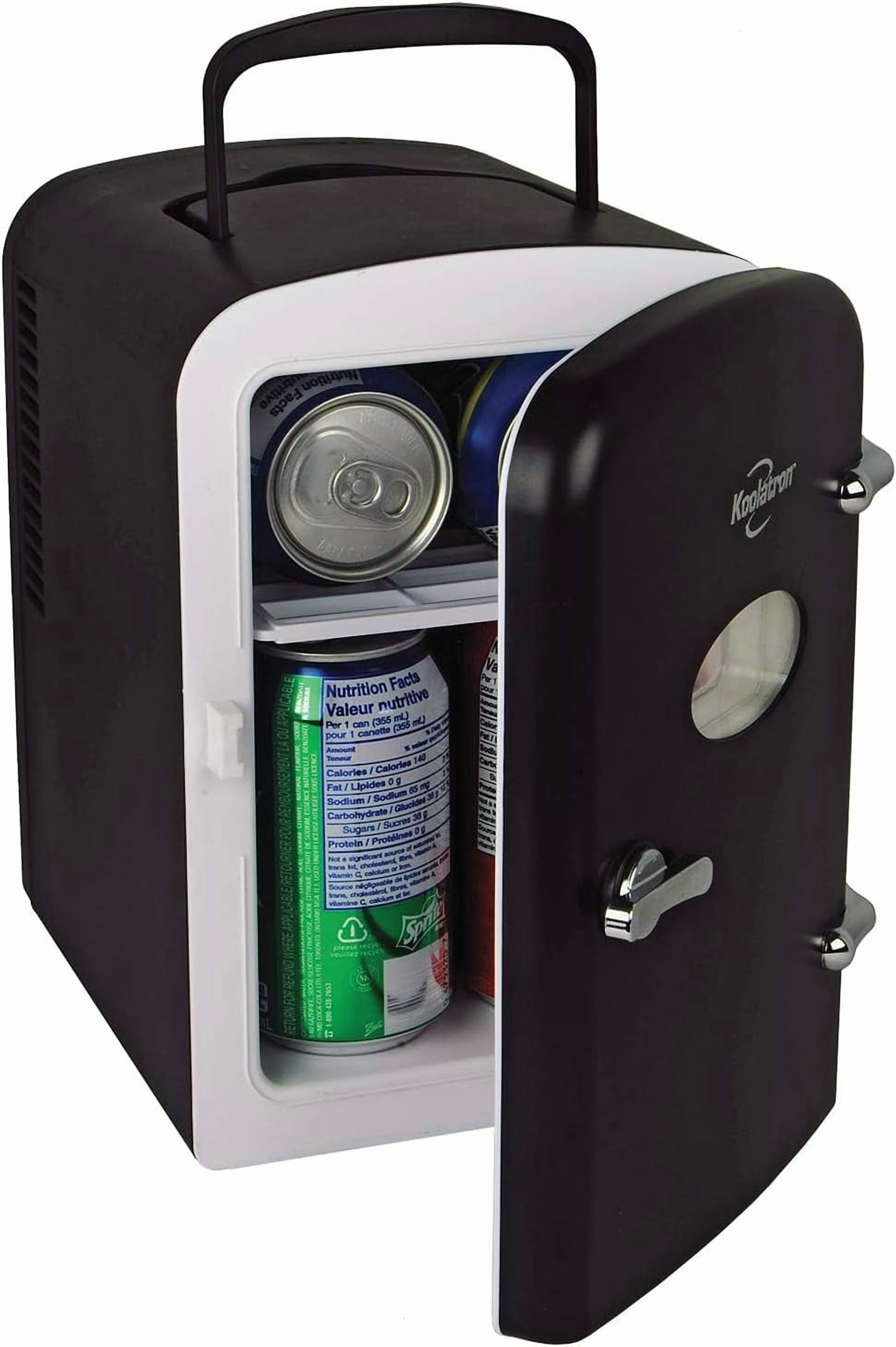 Fridge - Portable Table Top Beverage Cooler, 12V 110V Refrigerator for Drinks, Car, Dorm, Outdoor