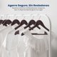 thumbnail image 3 of Ganchos de Madera Premium Serenelife, Ahorradores de Espacio, Resistentes, con Gancho Metálico Giratorio de 360°, para Abrigos, Pantalones y Vestidos, Marrón, Pack 50, 3 of 7