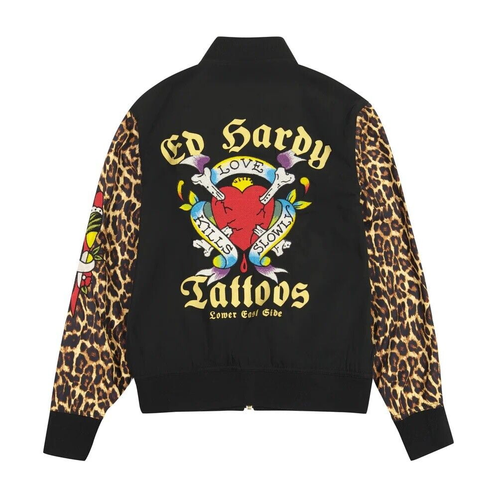 Ed Hardy Tiger Dagger Souvenir Jacket - EHWS7100-1 (Black