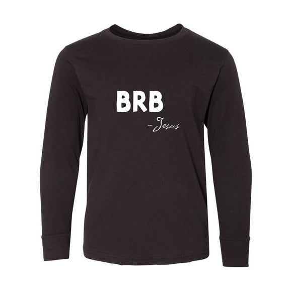 Inktastic Easter Brb Jesus Long Sleeve Youth T-Shirt