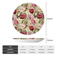thumbnail image 2 of Picia Tulips Flowers Pattern Bone China Decorative Plate – Wall Decor with Stand and Adhesive, Elegant Ornament for Living Room, Office, or Entryway-6in, 2 of 6