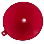 ROAD GENIE 4-Piece Stacking Funnels | Ranging 3.75 (9.5 cm) to 6 (15.2 cm) | Vibrant Red | Durable Plastic | Multi-Use for Home & Auto