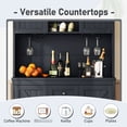 thumbnail image 6 of Dark Blue Coffee Bar Cabinet with Multiple Storage / Ideal for Kitchen, Dining Room Storage, 6 of 7