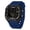 blue black, variant on Digital Watches for Men Women Waterproof Unique Rectangle Watch Stopwatch Countdown Alarm Analog Silicone Strap Transparent Case
