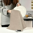 thumbnail image 6 of SKYSONIC Kitchen Dish & Tea Towel Flax Brown Reusable Cloths for Cooking and Drying Dishes for Home Kitchen Cleaning, 28x18in-6 PCS, 6 of 7