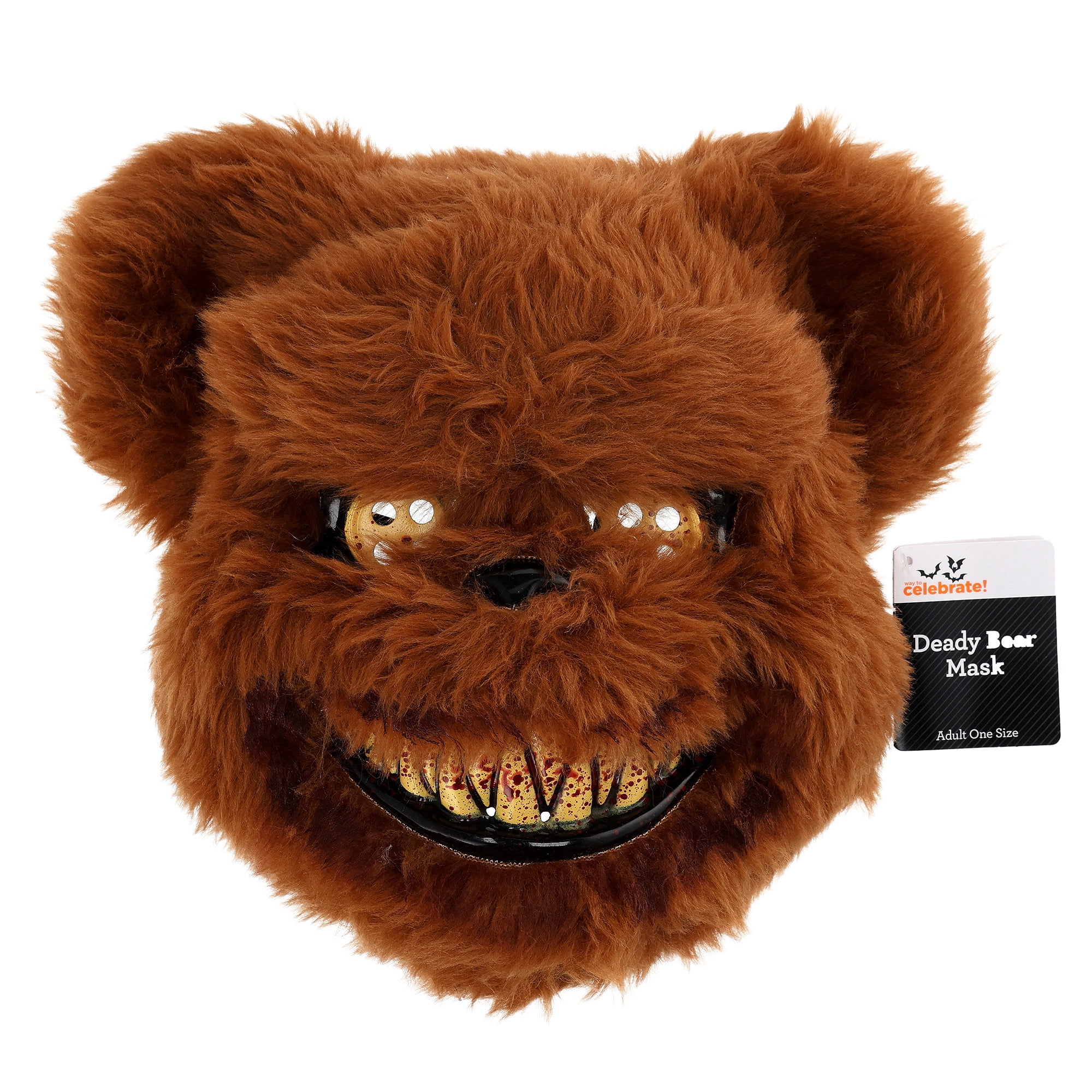 Daddy Bear Mask Costume Accessory for Adults, Brown, Halloween by Way To Celebrate