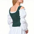 thumbnail image 4 of BLVB Renaissance Corset Tops Women Medieval Sleeveless Vest Western Outfit Plus Size Lace up Bodice, 4 of 4