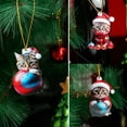 thumbnail image 2 of Pekkaxy Cute Cat Christmas Ornament, Festive Tree Hanging Decoration Gift for Pet Lovers, 2 of 8